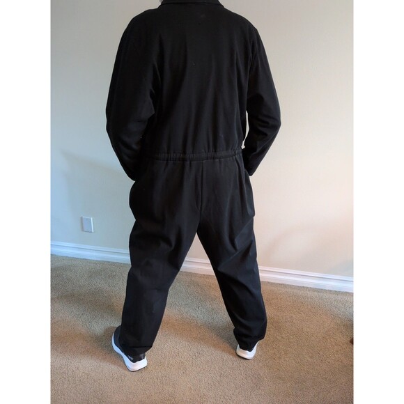 Women With Control Black Knit denim One Piece Jumpsuit 3X Loungewear Stretch - Picture 7 of 16